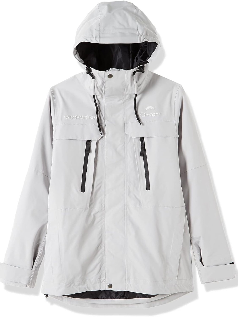 Otemper Adventure Ski Jacket Women’s Small Gray Waterproof Hooded Snow Jacket